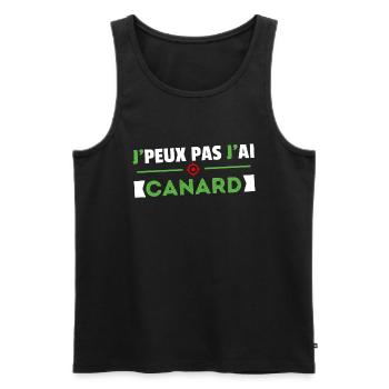 Je Peux Pas J'ai Canard Cadeau Chasse Chasseur - Débardeur bio Premium Homme - noir - Devant - Michal (187cm)