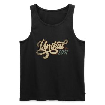 Unikat Est. 2007 - Geburtstag Geschenk - Männer Premium Bio Tank Top - Schwarz - Vorne - Michal (187cm)