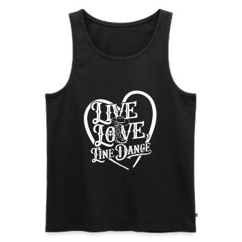 Life Love Line Dance Dancing Dance Sport - Men's Premium Organic Tank Top - black - Front - AI Model Male 178 light (178cm)