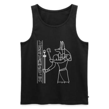 Egypt - Men's Premium Organic Tank Top - black - Front - Michal (187cm)