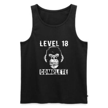 18 Geburtstag 18 Jahre Volljährig Erwachsen 18ter - Männer Premium Bio Tank Top - Schwarz - Vorne - Michal (187cm)