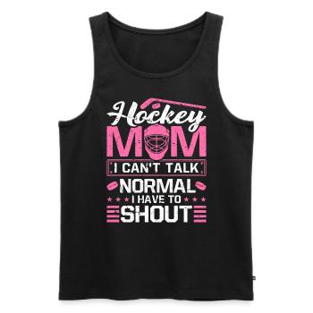 Hockey Mom Eishockey - Männer Premium Bio Tank Top - Schwarz - Vorne - Michal (187cm)