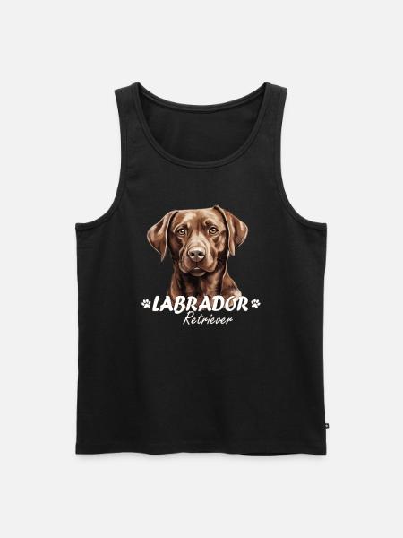 Sjokolade Labba Labrador Retriever Brun Labba Hund - Premium økologisk Tanktop for menn - svart