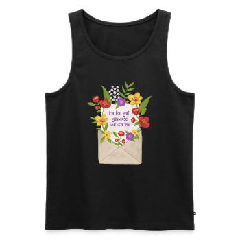 Liebesbrief an mich selbst Botschaft - Männer Premium Bio Tank Top - Schwarz - Vorne - AI Model Male 178 light (178cm)