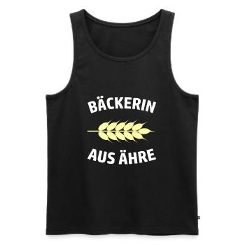 Bäckerin aus Ähre - Männer Premium Bio Tank Top - Schwarz - Vorne - AI Model Male 178 light (178cm)