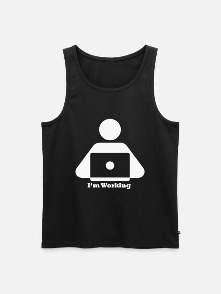MAS-Design I'm Working - Männer Premium Bio Tank Top - Schwarz