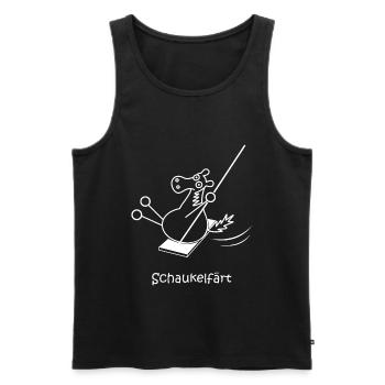 Schaukelfärt, färt, Schaukel, schaukeln, Pferd - Männer Premium Bio Tank Top - Schwarz - Vorne - Michal (187cm)
