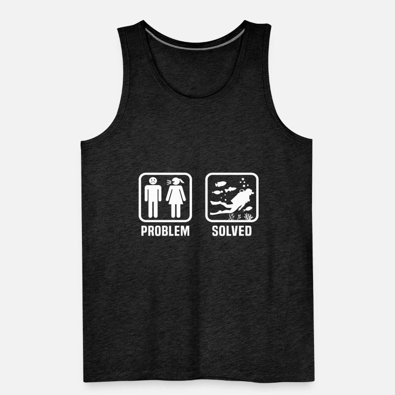 problem solution go diving Men's Premium Organic Tank Top
