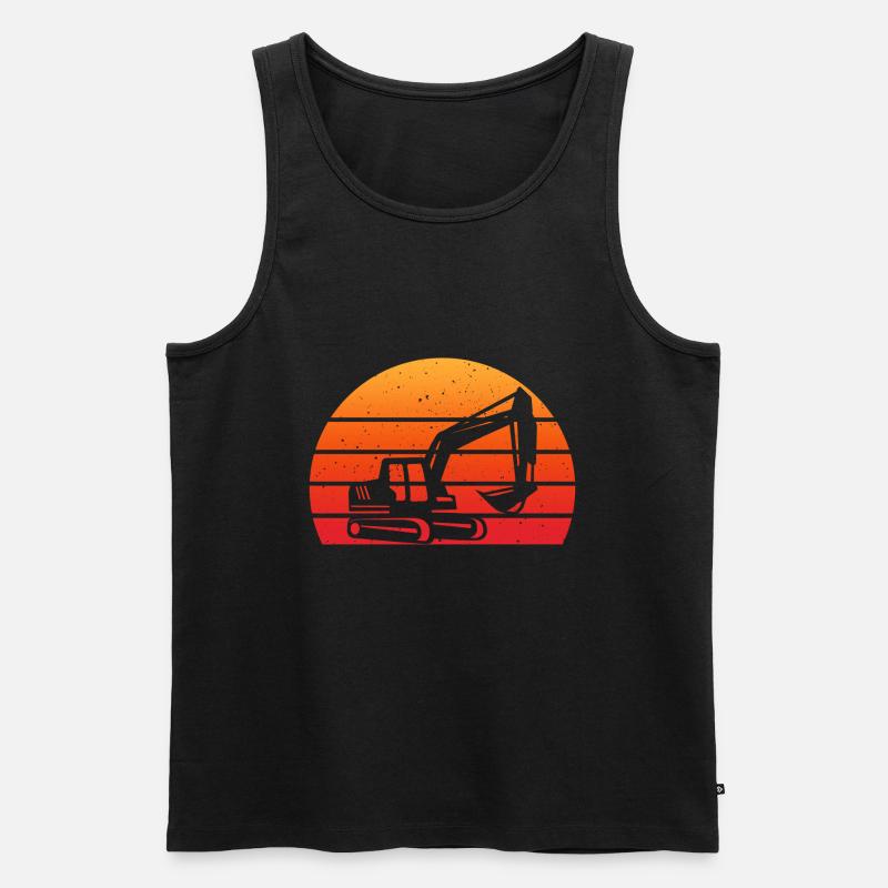 Baggerbagger - Männer Premium Bio Tank Top - Schwarz