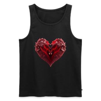 Herz voller Schmetterlinge Schmetterling Liebe - Männer Premium Bio Tank Top - Schwarz - Vorne - Michal (187cm)