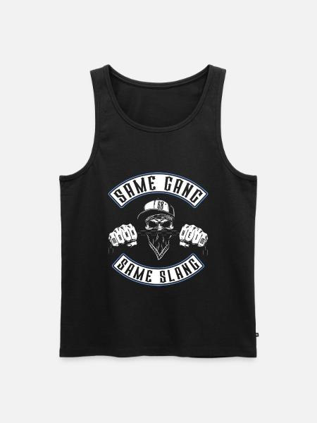 Mannheim 68 Slang Gang - Männer Premium Bio Tank Top - Schwarz