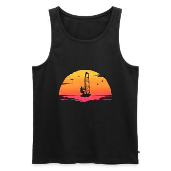 sunrise windsurf windsurfing - Débardeur bio Premium Homme - noir - Devant - AI Model Male 178 light (178cm)