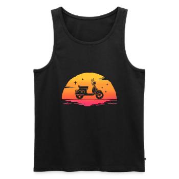sunrise scooter cyclomoteur - Débardeur bio Premium Homme - noir - Devant - Michal (187cm)