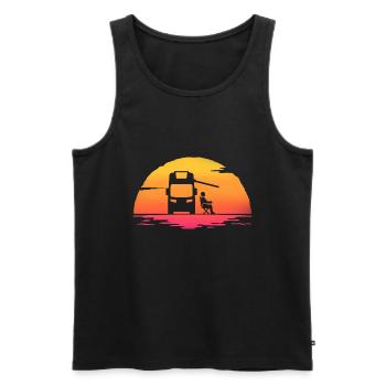 sunrise camper camping motorhome - Débardeur bio Premium Homme - noir - Devant - AI Model Male 178 light (178cm)