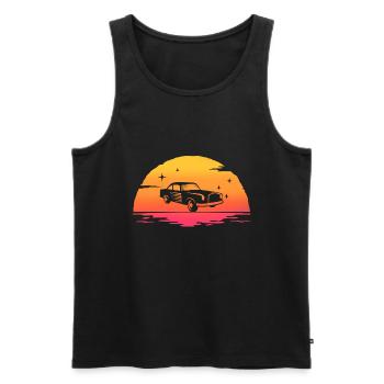 Sunrise Oldtimer Retro Altwagen - Männer Premium Bio Tank Top - Schwarz - Vorne - AI Model Male 178 light (178cm)