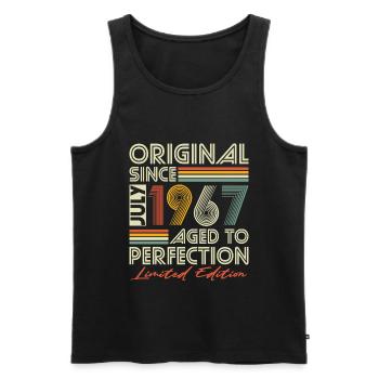Juli 1967 Jahrgang Vintage Retro Geburtstag - Männer Premium Bio Tank Top - Schwarz - Vorne - Michal (187cm)