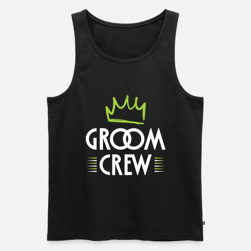 Groom Crew - Männer Premium Bio Tank Top - Schwarz