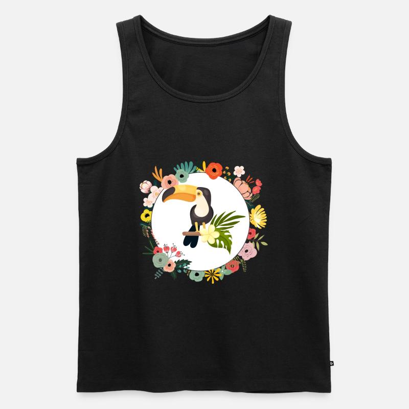 Tukan - Männer Premium Bio Tank Top - Schwarz