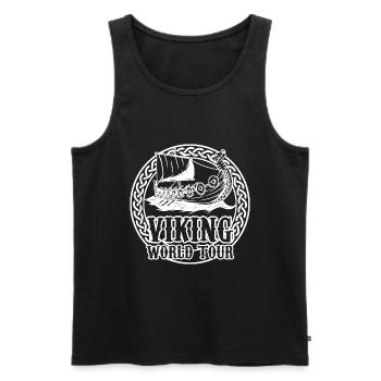 Wikinger - Männer Premium Bio Tank Top - Schwarz - Vorne - Michal (187cm)