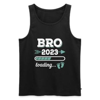 Bro 2023 Loading Großer Bruder Geschenk - Männer Premium Bio Tank Top - Schwarz - Vorne - Michal (187cm)