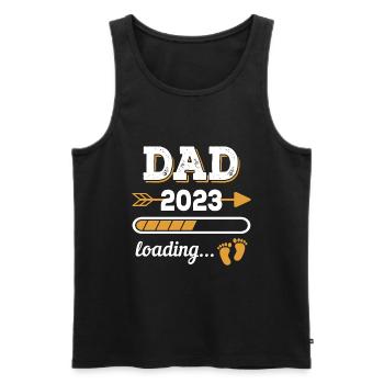 Papa 2023 Futur Père - Débardeur bio Premium Homme - noir - Devant - Michal (187cm)