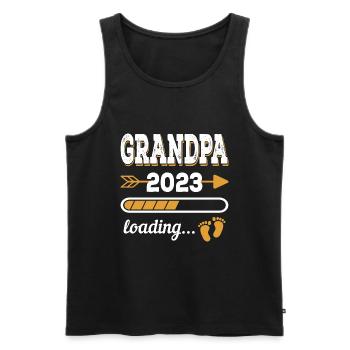 Grand-père 2023 Futur grand-père - Débardeur bio Premium Homme - noir - Devant - Michal (187cm)
