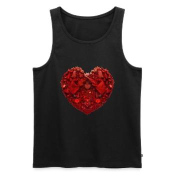 Herz voller Schmetterlinge Schmetterling Liebe - Männer Premium Bio Tank Top - Schwarz - Vorne - Michal (187cm)