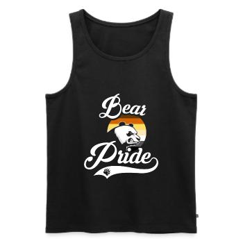 Bear Pride LGBT Gay Pride CSD Communauté Bear Fetish - Débardeur bio Premium Homme - noir - Devant - AI Model Male 178 light (178cm)