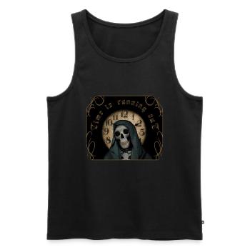 Reaper die Zeit läuft ab - Männer Premium Bio Tank Top - Schwarz - Vorne - AI Model Male 178 light (178cm)