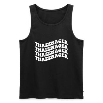 Threenager Kleinkind Dritter Drei Jahre Spaß - Männer Premium Bio Tank Top - Schwarz - Vorne - Michal (187cm)