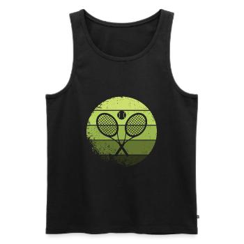 Tennis raquette balle de tennis tennis joueur de tennis - Débardeur bio Premium Homme - noir - Devant - Michal (187cm)