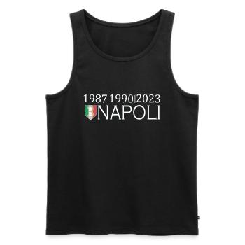 Neapel, Napoli - Männer Premium Bio Tank Top - Schwarz - Vorne - Michal (187cm)