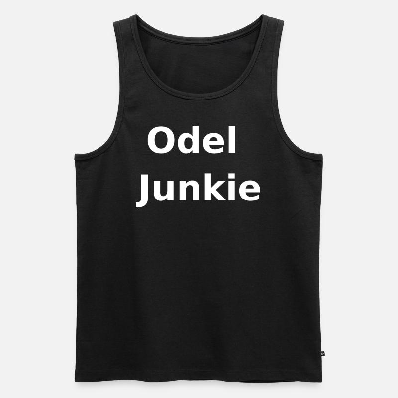 Odel Junkie bayerisch Bauer - Männer Premium Bio Tank Top - Schwarz