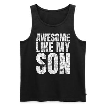 Génial comme mon fils père pères - Débardeur bio Premium Homme - noir - Devant - Michal (187cm)