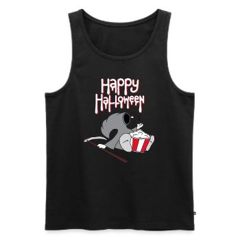 Happy Halloween Grim Reaper Popcorn Cinema Sense - Men's Premium Organic Tank Top - black - Front - Michal (187cm)