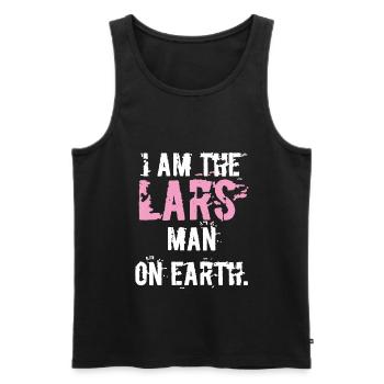 The Scandinavian name Lars - birthday present - Men's Premium Organic Tank Top - black - Front - AI Model Male 178 light (178cm)