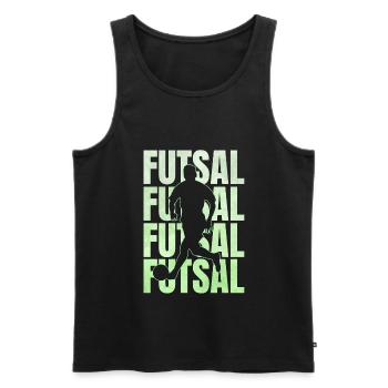 Futsal indoor football gift - Men's Premium Organic Tank Top - black - Front - AI Model Male 178 light (178cm)
