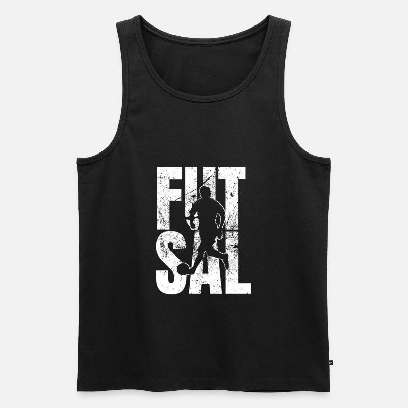Futsal Geschenk - Männer Premium Bio Tank Top - Schwarz