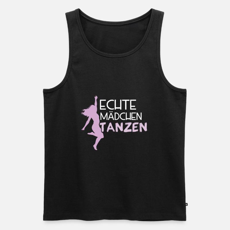 Mädchen Tanzen - Männer Premium Bio Tank Top - Schwarz