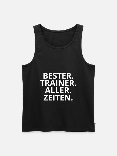 Bester Trainer aller Zeiten - Männer Premium Bio Tank Top - Schwarz