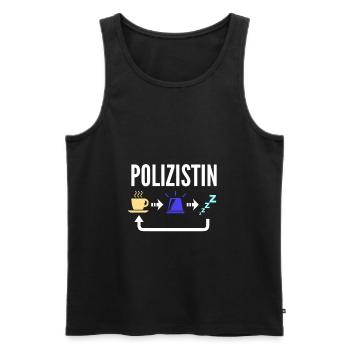 Polizistin - Männer Premium Bio Tank Top - Schwarz - Vorne - Michal (187cm)