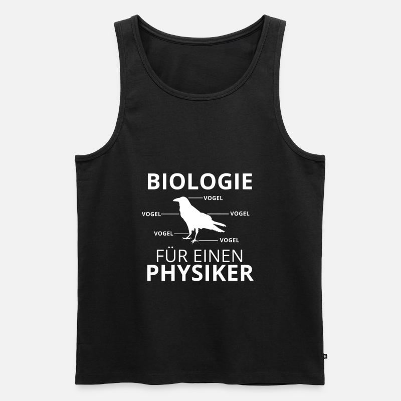 Physiker Vogel Lustig - Männer Premium Bio Tank Top - Schwarz