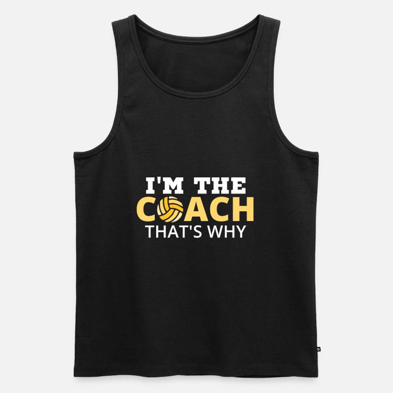 Volleyball Coach - Männer Premium Bio Tank Top - Schwarz