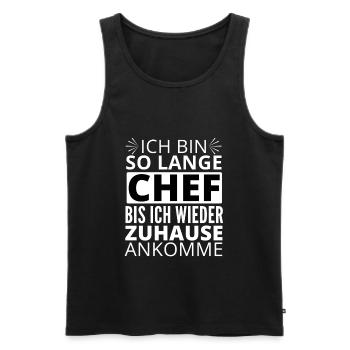 Chef - Männer Premium Bio Tank Top - Schwarz - Vorne - Michal (187cm)