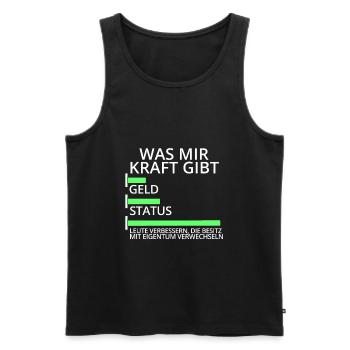 Jurastudium Jurastudent Anwalt Lustiger Spruch - Männer Premium Bio Tank Top - Schwarz - Vorne - Michal (187cm)