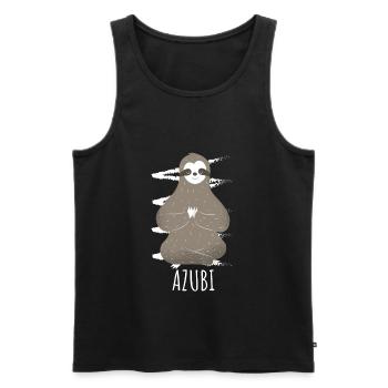 Trainee sloth Funny - Men's Premium Organic Tank Top - black - Front - Michal (187cm)