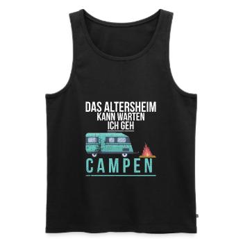 Camper Rentner Opa Lustiges Geschenk - Männer Premium Bio Tank Top - Schwarz - Vorne - Michal (187cm)