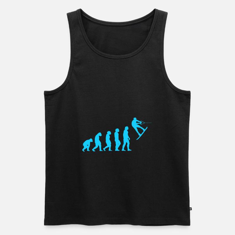 Wakeboard Evolution - Männer Premium Bio Tank Top - Schwarz