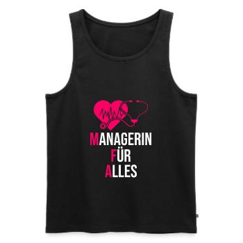 MFA Managerin für alles Medizinerin - Männer Premium Bio Tank Top - Schwarz - Vorne - AI Model Male 178 light (178cm)