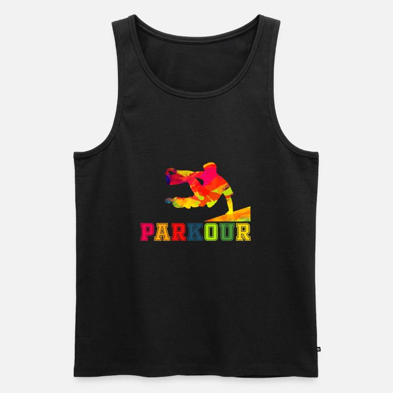 Parkour Freerunner Geschenk - Männer Premium Bio Tank Top - Schwarz